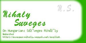 mihaly suveges business card